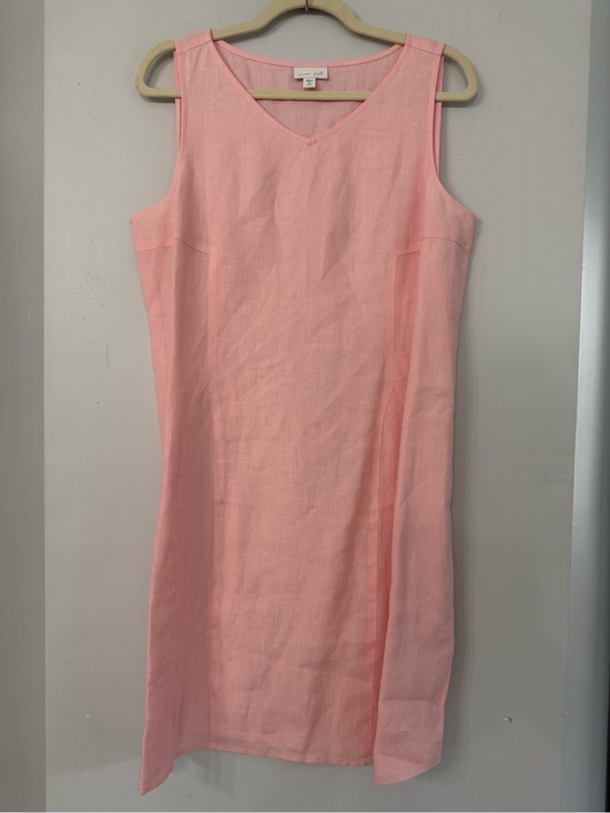 J. Jill Dresses & Skirts - J. Jill women’s medium light pink v-neck 100% linen summer shift dress midi